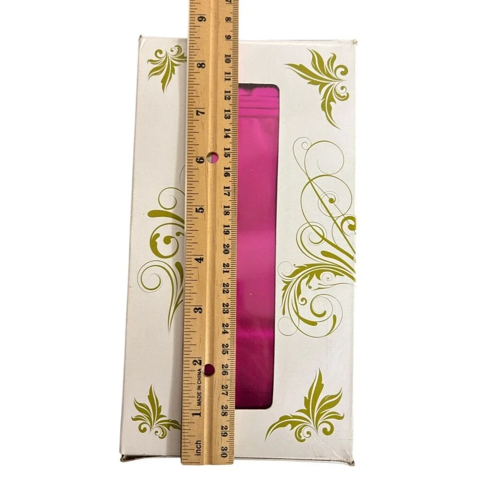 Metropolitan Stand-Up Bag Loose Tea Pouches Resealable 3 Oz 50 Pack Fuchsia Foil